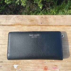Kate Spade Black Textured Wallet
